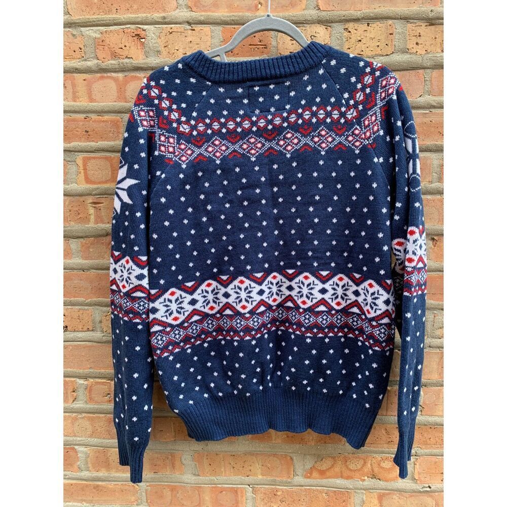 Tispy Elves Women's Reindeer Climax Ugly Christmas Sweater V-Neck NWOT Large - Picture 4 of 5